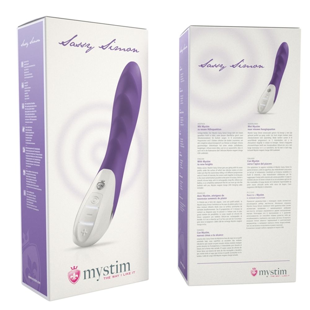 Mystim Sassy Simon Vibrator G-Spot Vibratör Purple