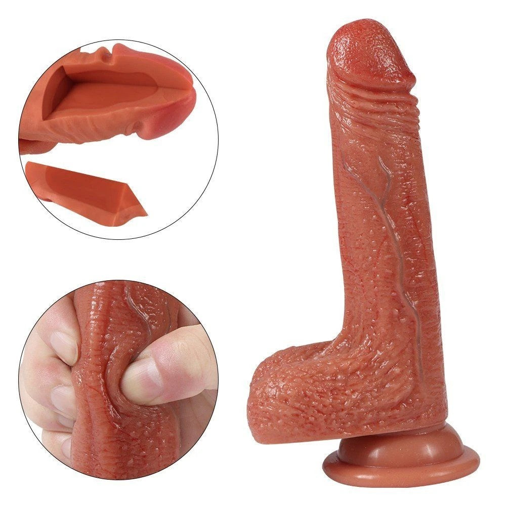 Shequ Dildo Series Crowley Blue Vein Çift Katmanlı Realistik Penis SQ-WBD10009