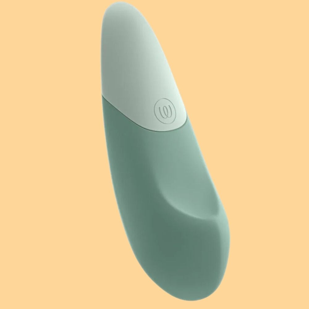 Womanizer Vibe Ultra Noiseless Quiet Rumbly Silicone Lay-On Vibrator Sage