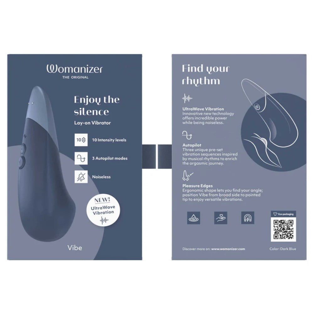 Womanizer Vibe Noiseless Lay On Klitoral Vibratör Dark Blue