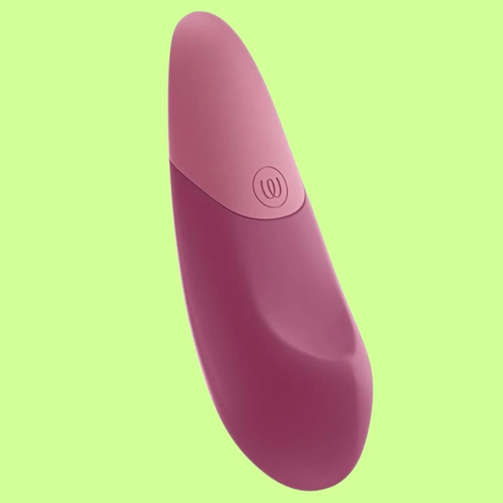 Womanizer Vibe Ultra Noiseless Quiet Rumbly Silicone Lay-On Vibrator Dusky Pink