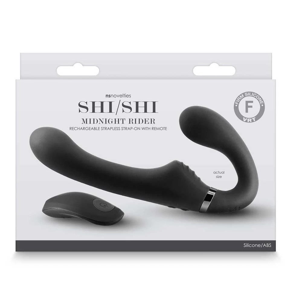 Ns Novelties ShiShi Midnight Rider Uzaktan Kumanda Strapless Strap-On Black