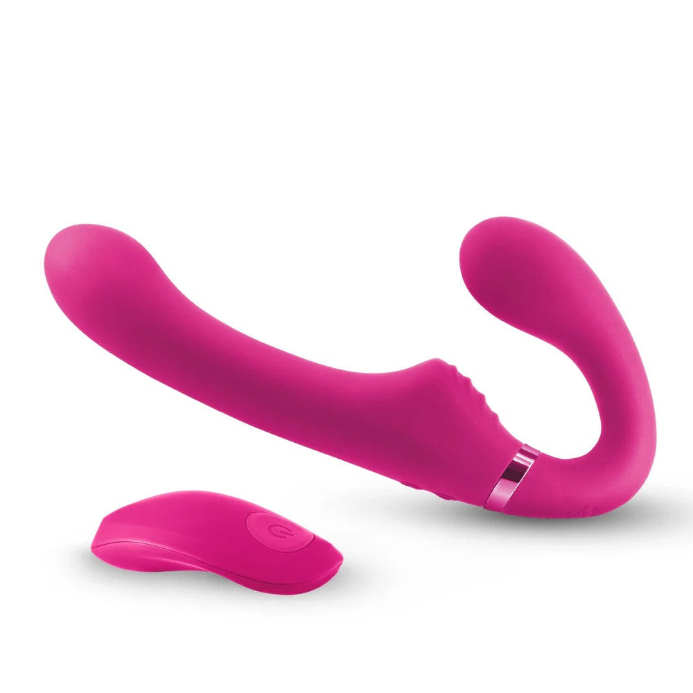 Ns Novelties ShiShi Midnight Rider Uzaktan Kumanda Strapless Strap-On Pink