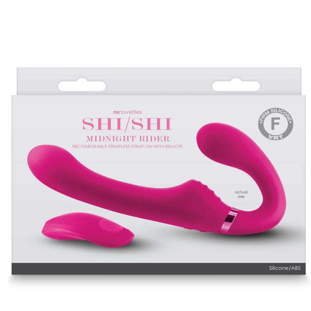 Ns Novelties ShiShi Midnight Rider Uzaktan Kumanda Strapless Strap-On Pink