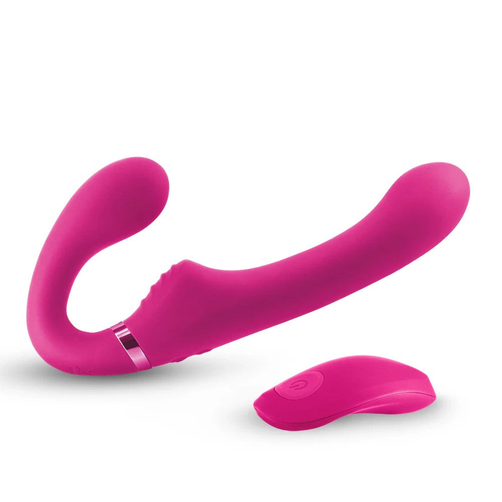 Ns Novelties ShiShi Midnight Rider Uzaktan Kumanda Strapless Strap-On Pink