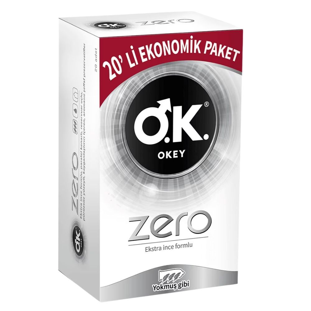 Okey Zero Ekstra İnce 20'li Prezervatif Kondom