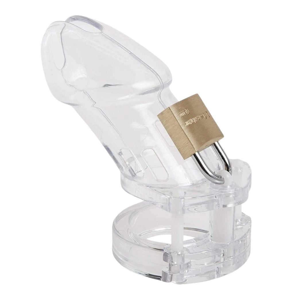 Master Chastity Devices Black Plastik Penis Kafesi Transparent