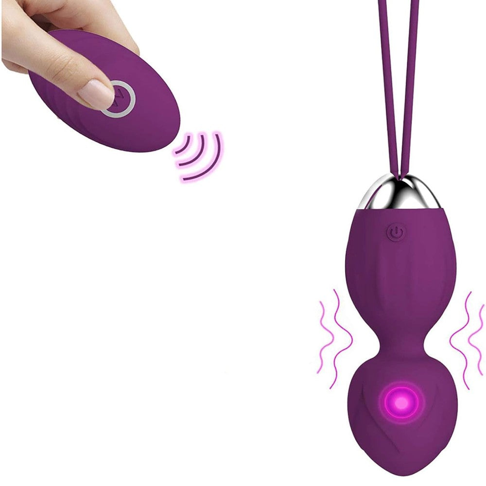 Premium Love Balls Uzaktan Kumandalı Kegel Egg Vibrator Purple