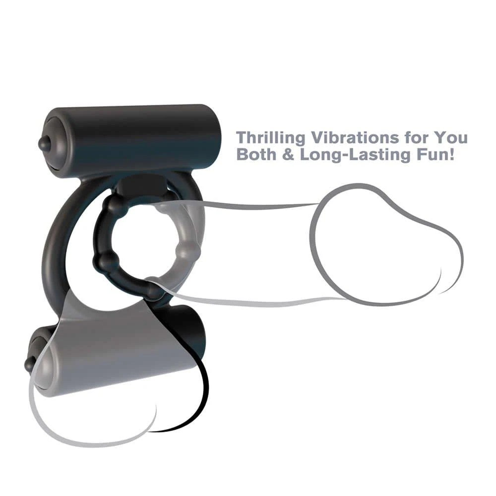 Pipedream Fantasy C-Ringz Extreme Double Trouble Titreşimli Penis Halkası