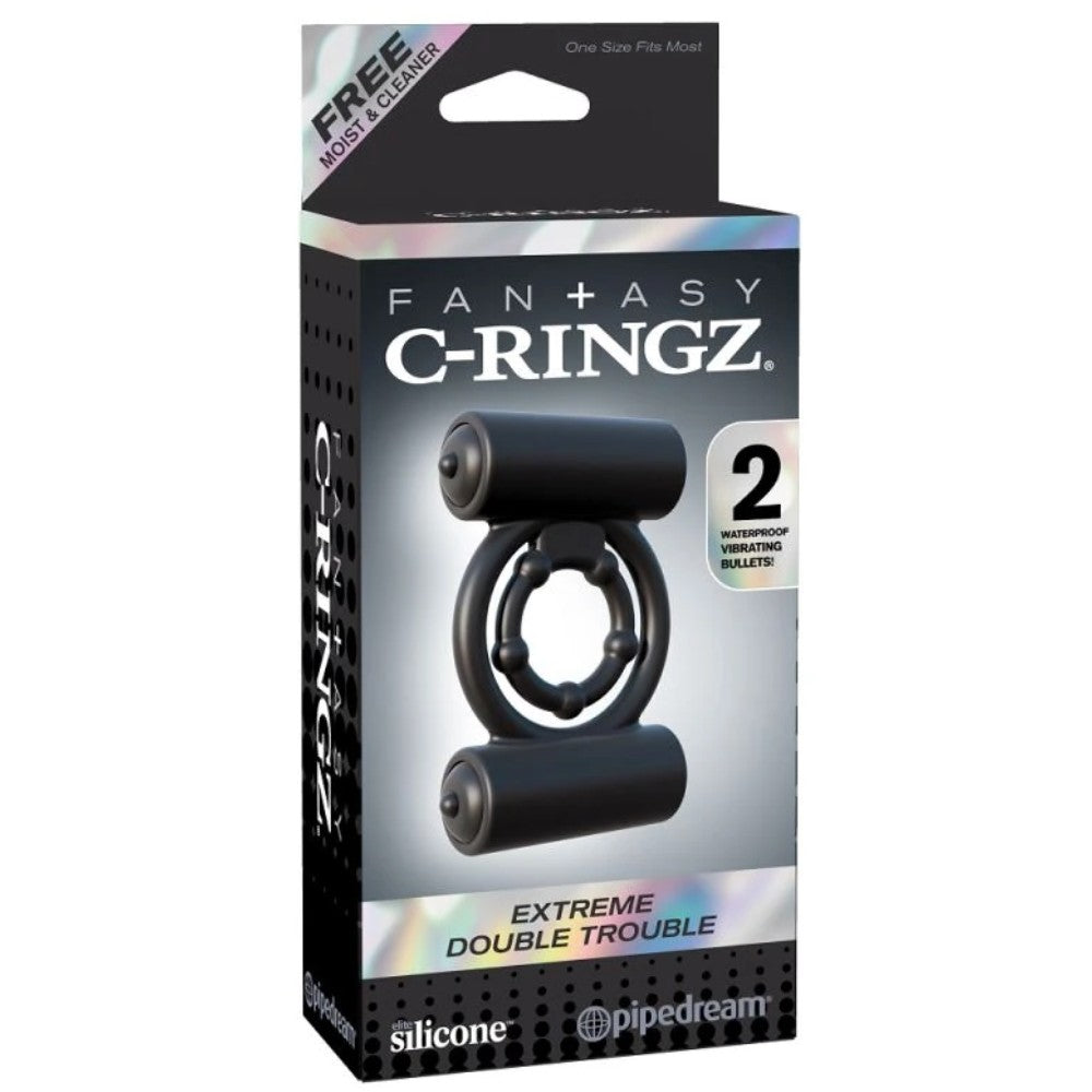 Pipedream Fantasy C-Ringz Extreme Double Trouble Titreşimli Penis Halkası