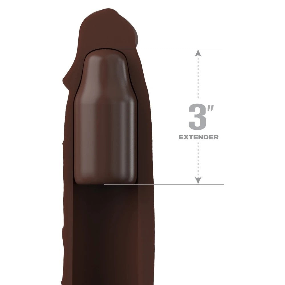 Pipedream Fantasy X-Tensions Elite 3'' Longer Penis Sleeve Brown