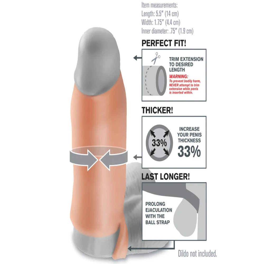 Pipedream Fantasy X-tensions Real Feel Enhancer Open-ended Sling 5.5 Inch Penis Kılıfı