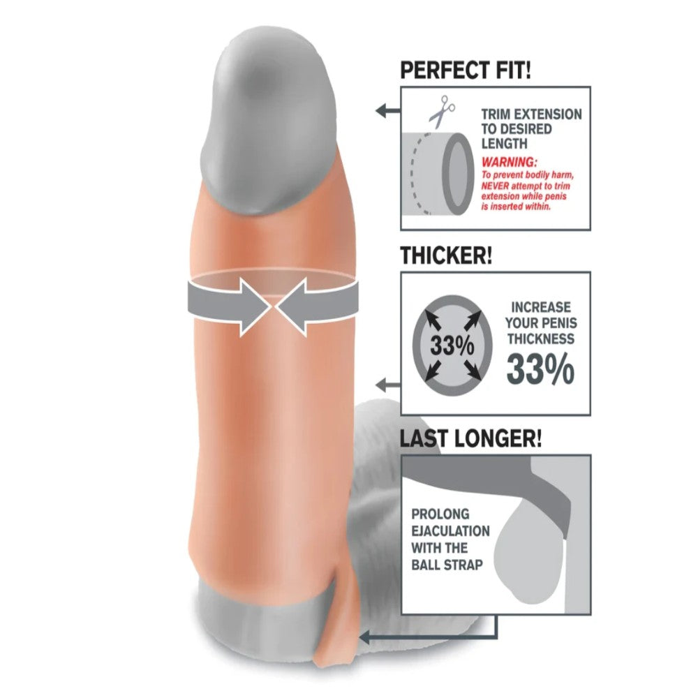 Pipedream Fantasy X-Tensions Real Feel Enhancer 7'' Penis Kılıfı