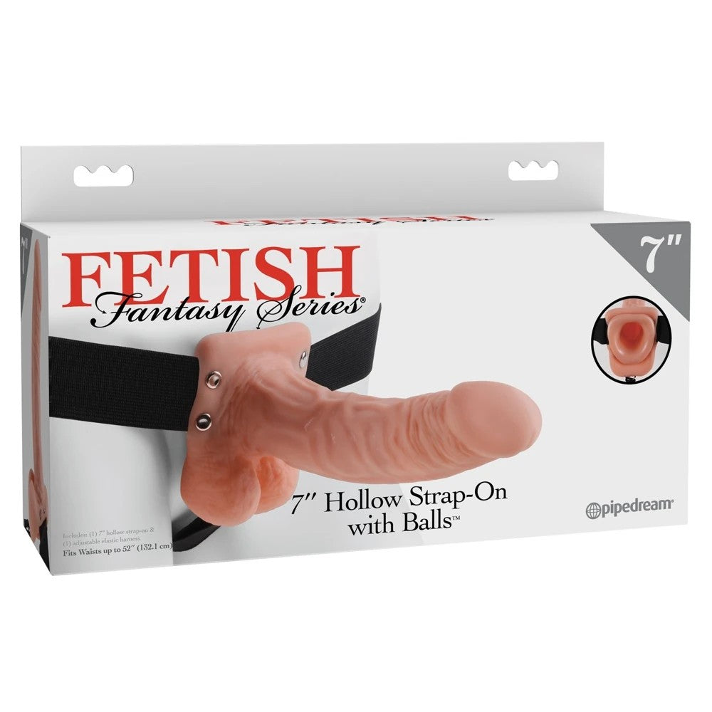 Pipedream Fetish Fantasy Series 7 Inch Hollow Strap-On With Balls