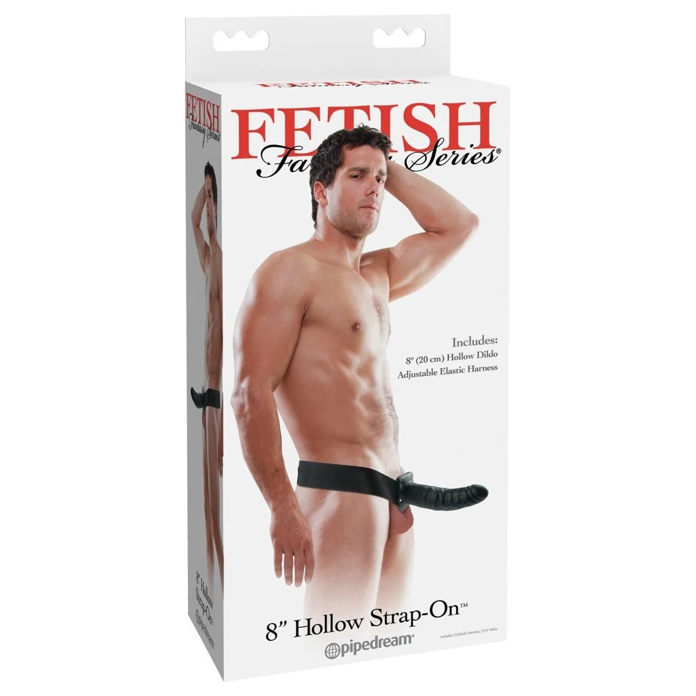 Pipedream Fetish Fantasy Series 8 İnch Hollow Strap-On Black