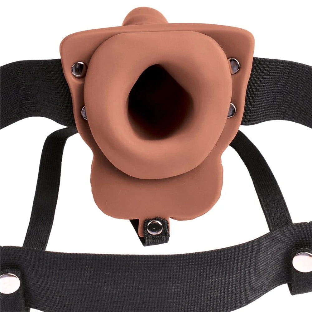 Pipedream Fetish Fantasy Series Hollow Vibrating Strap-On with Balls 6 Inch