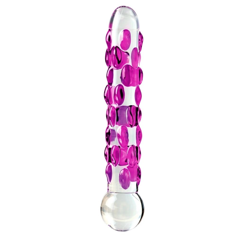 Pipedream Icicles No. 7 Hand Blown Glass Massager Cam Dildo