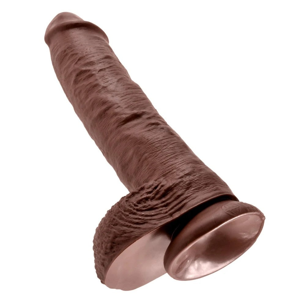 Pipedream King Cock 10 Inch Cock With Balls 25 cm Realistik Penis Brown