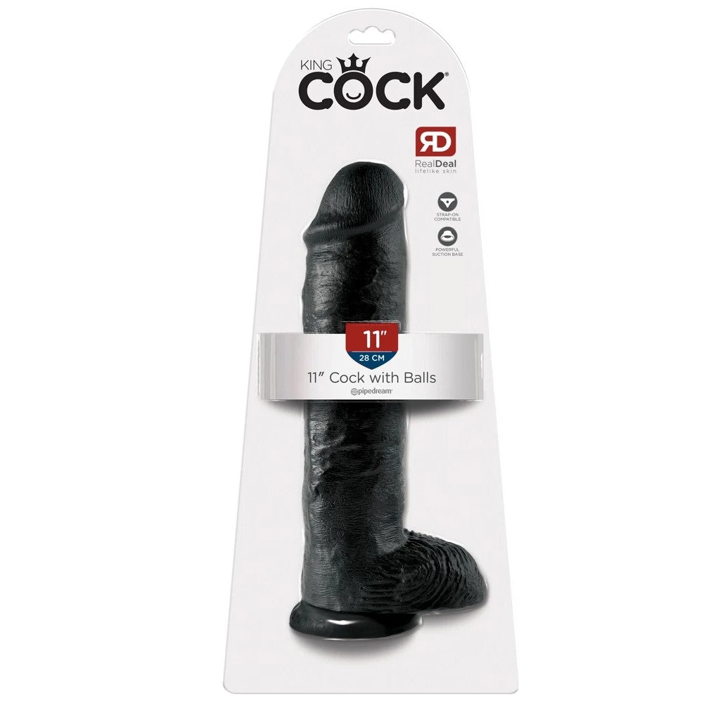 Pipedream King Cock 11 Inch Cock With Balls 28 cm Realistik Penis Black