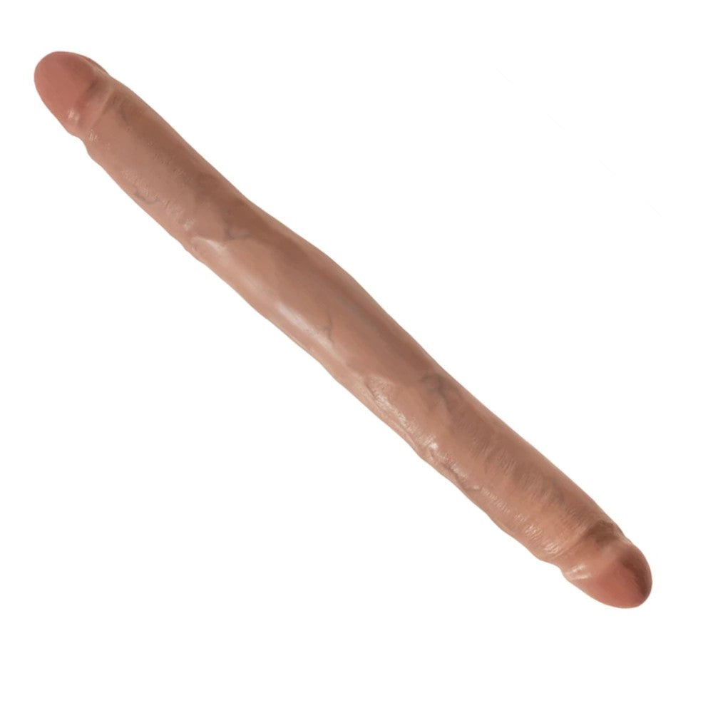 Pipedream King Cock 12'' Slim Double Dildo Çift Taraflı Penis Caramel