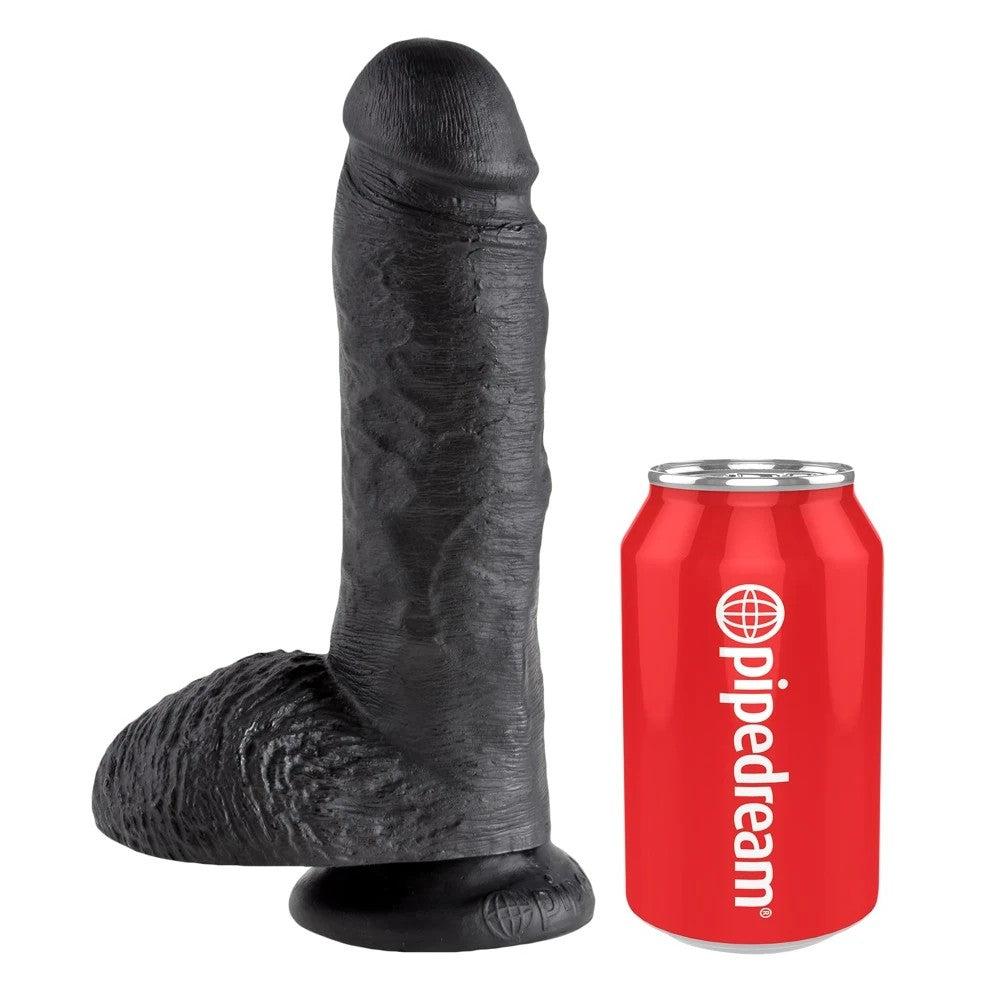 Pipedream King Cock 8 Inch Cock With Balls Realistik Penis Black