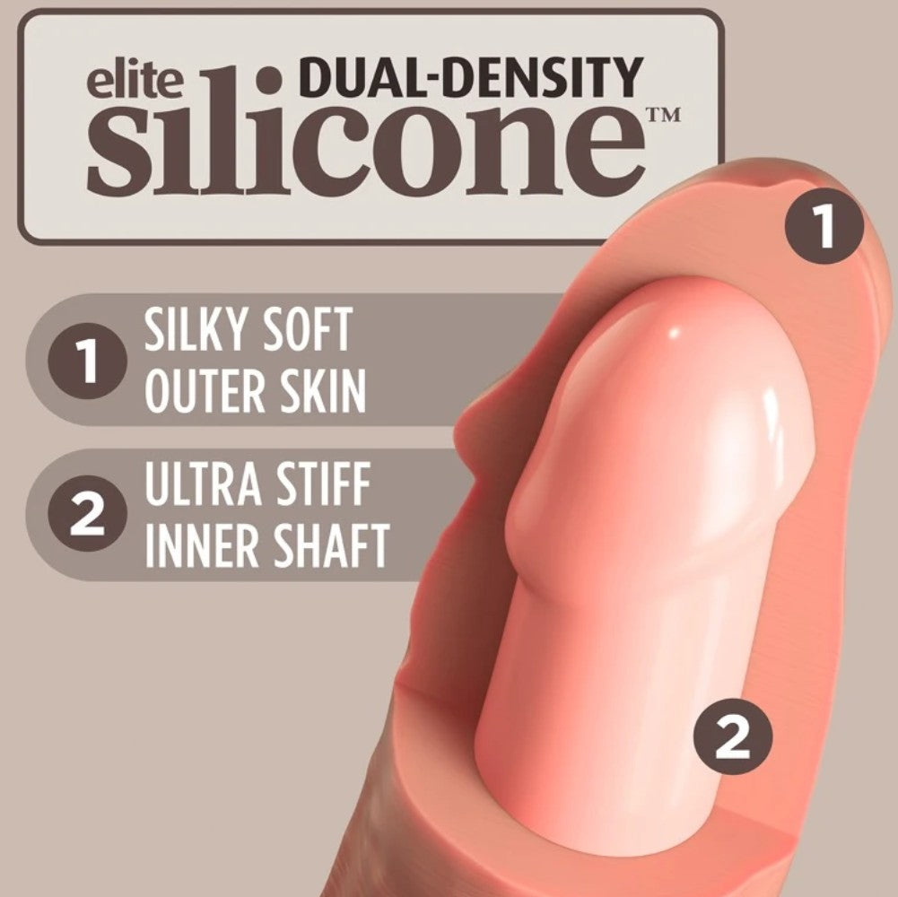 Pipedream King Cock Elite 7 İnch Dual Density Silicone Cock Realistik Penis Brown