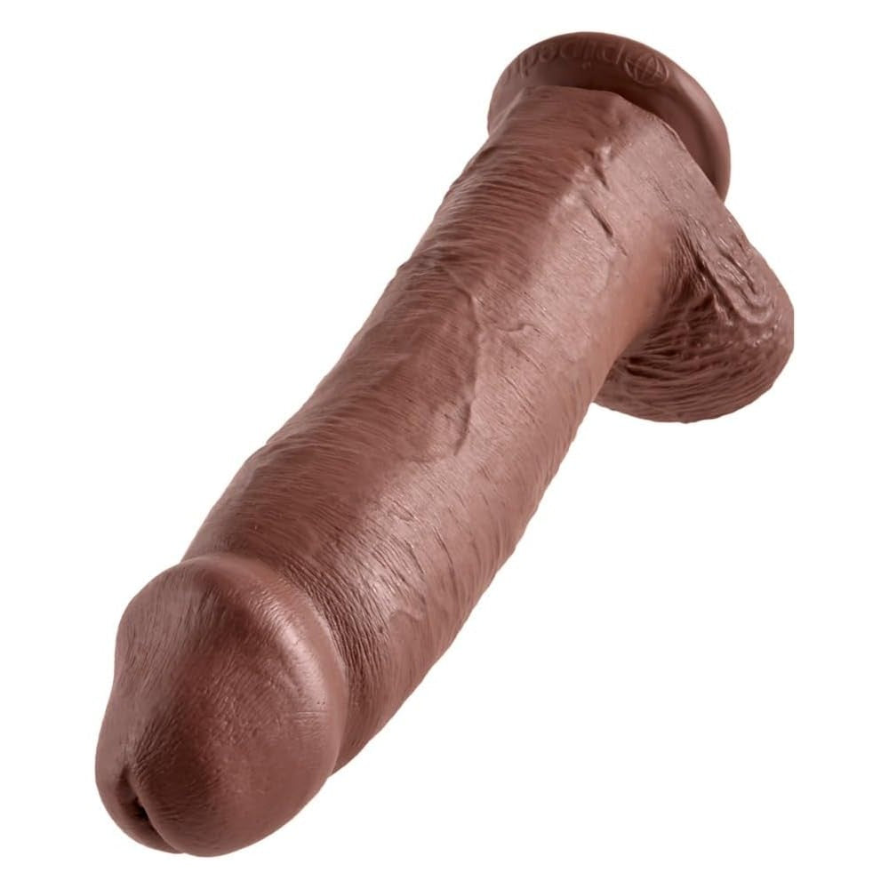 Pipedream King Cock 12 Inch Cock With Balls Realistik Penis Brown
