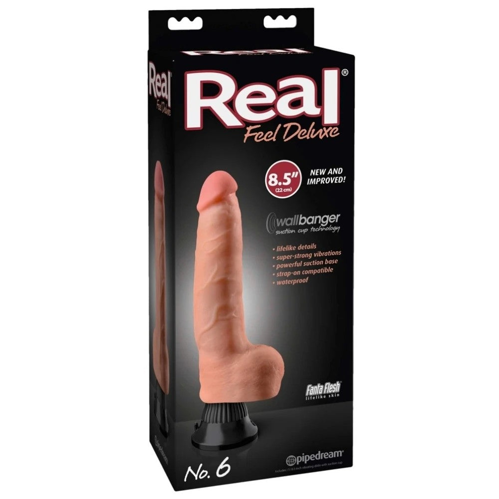 Pipedream Real Feel Deluxe No. 6 22 cm Vantuz Titreşimli Penis Vibratör