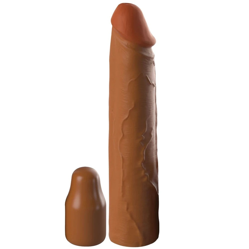 Pipedream Fantasy X-Tensions Elite 2'' Silicone Penis Sleeve Brown