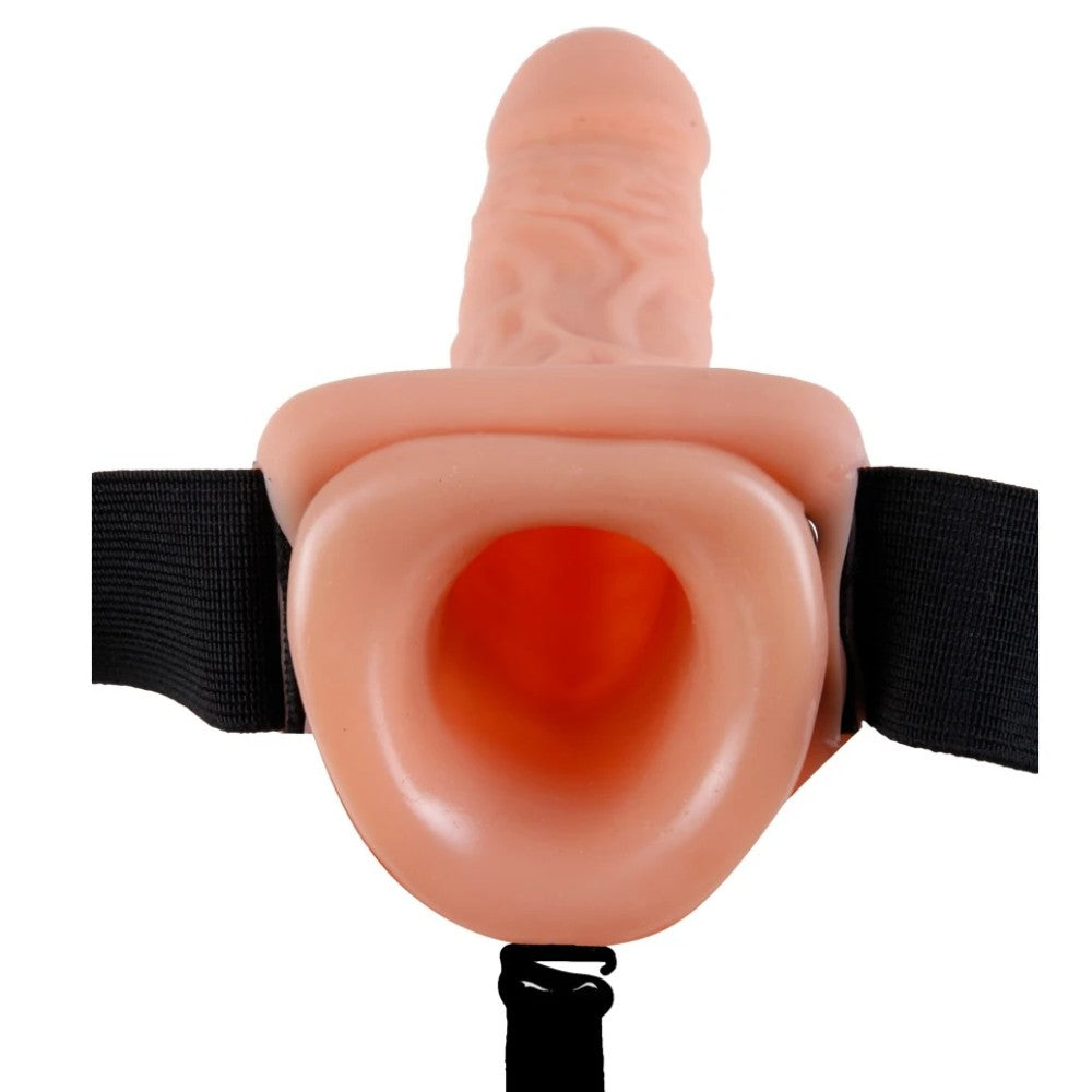 Pipedream Fetish Fantasy Series 9 inch Vibrating Hollow Strap-on with Balls