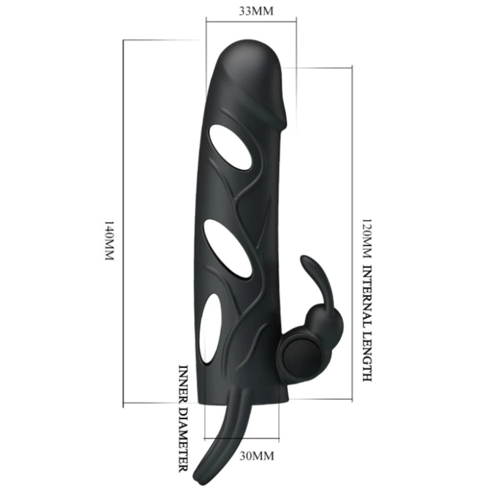 Pretty Love Penis Sleeve 2 İn 1 Titreşimli Penis Kılıfı BI-026216A