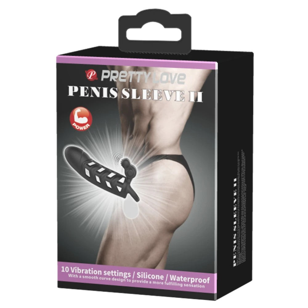 Pretty Love Penis Sleeve II Klitoris Uyarıcılı 10 Mod Penis Kılıfı BI-026237