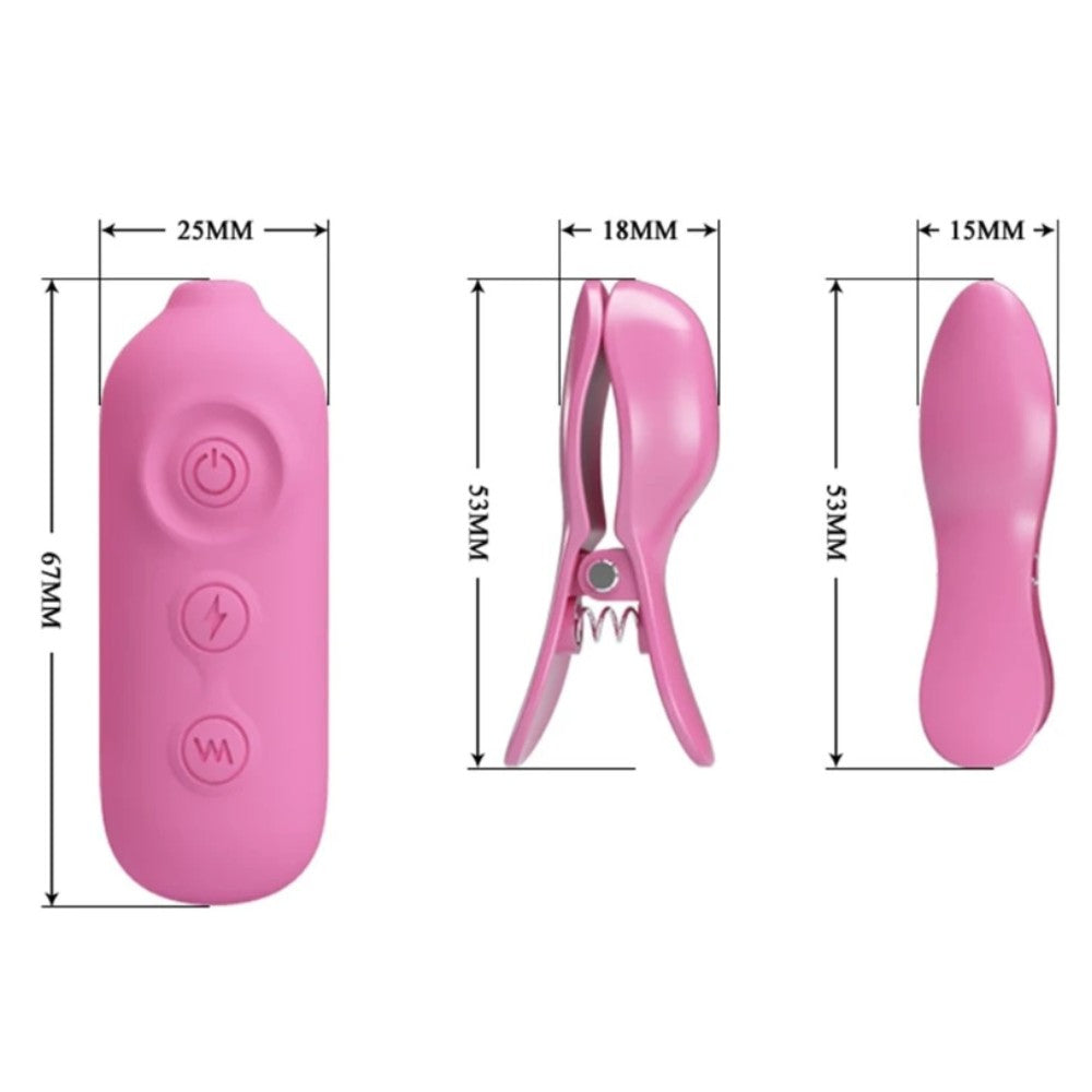 Pretty Love Romantic Wave II Titreşimli Elektro Şoklu Meme Ucu Vibratörü BI-014861