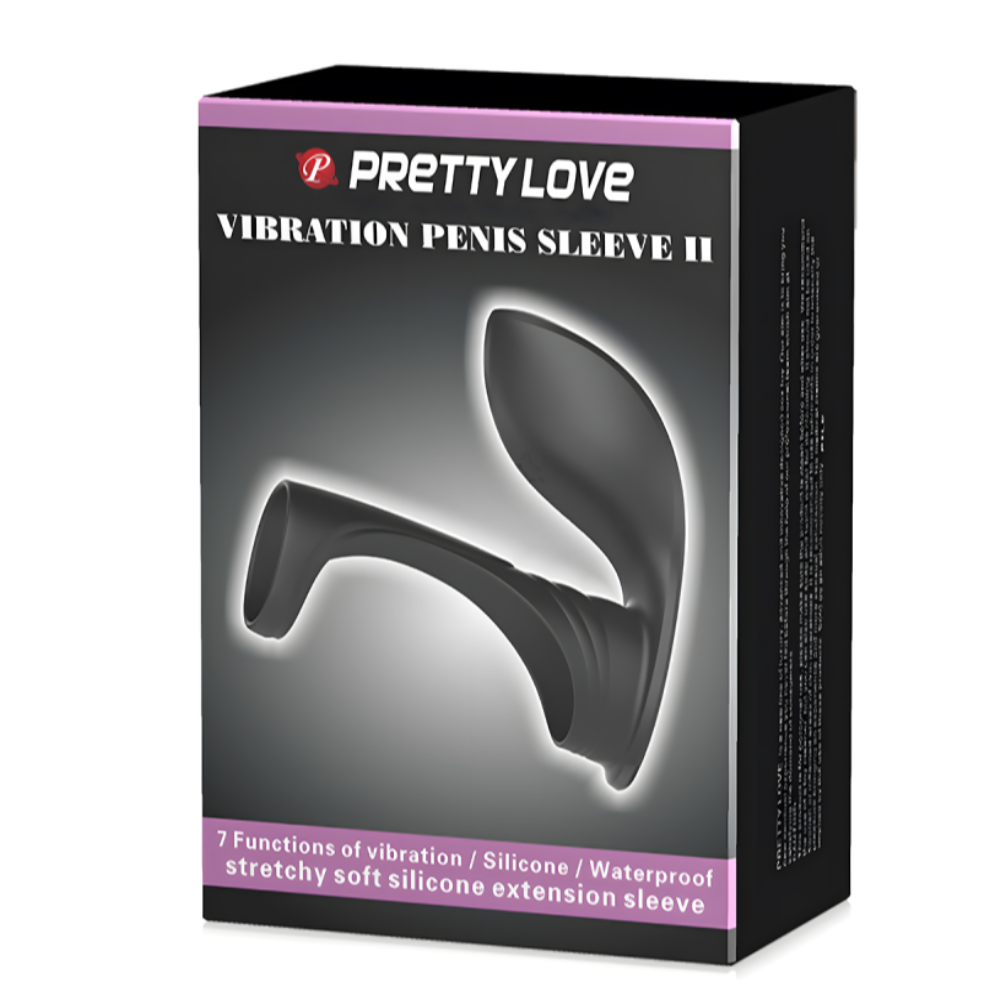 Pretty Love Vibration Penis Sleeve II Stretchy Titreşimli Penis Halkası BI-210199