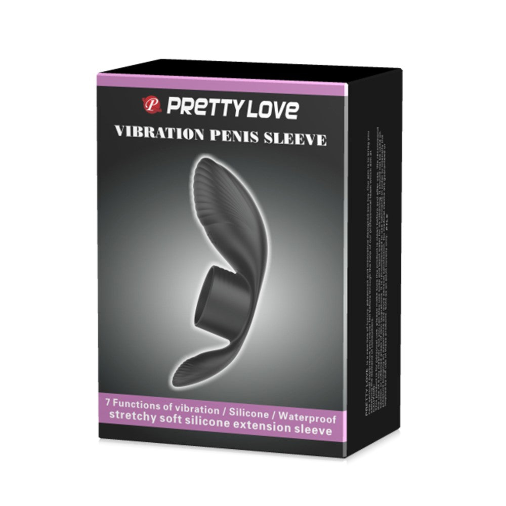 Pretty Love Vibration Penis Sleeve Stretchy Titreşimli Penis Halkası BI-210198