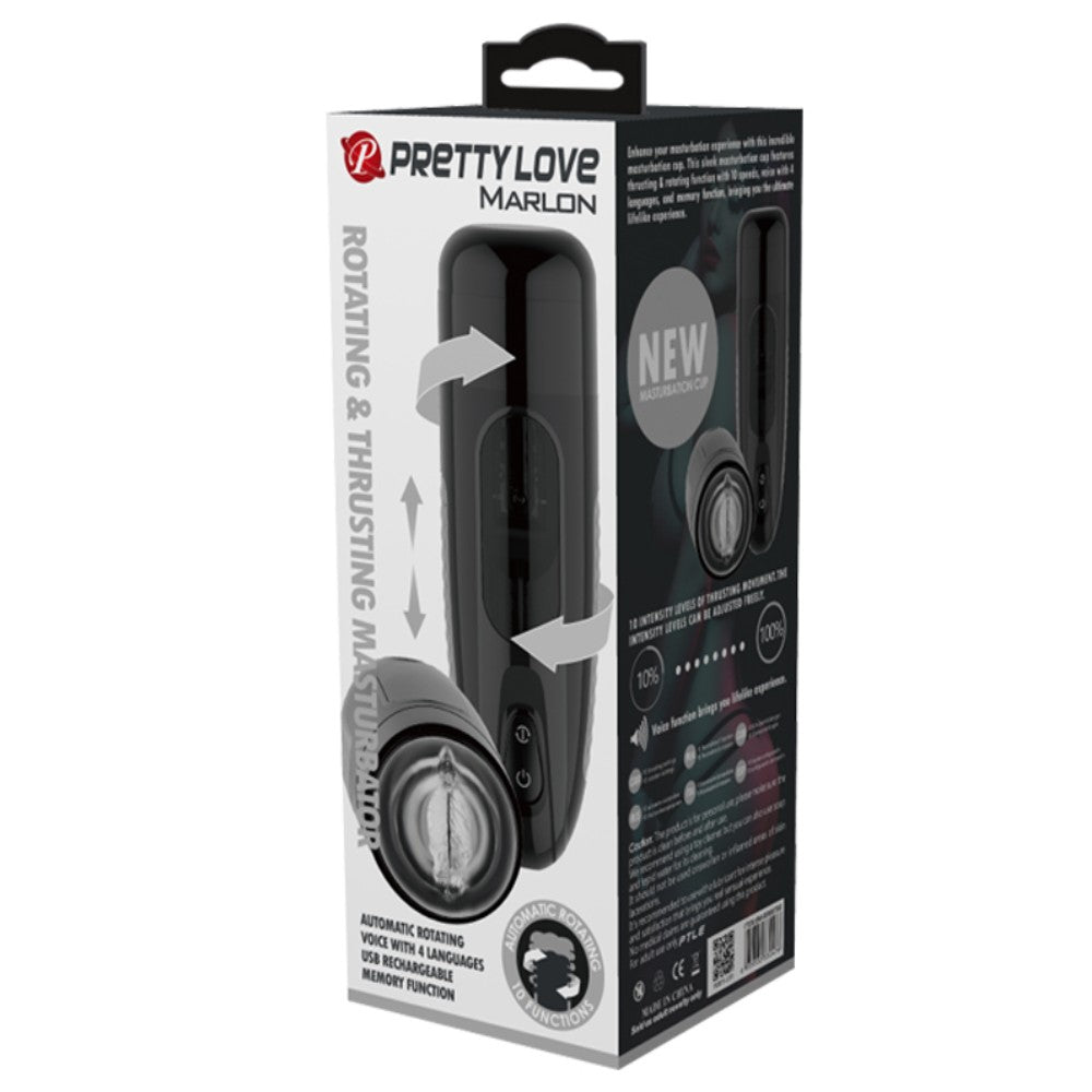 Pretty Love Marlon Çift Fonksiyon Hareketli Masturbator BM-00900T60