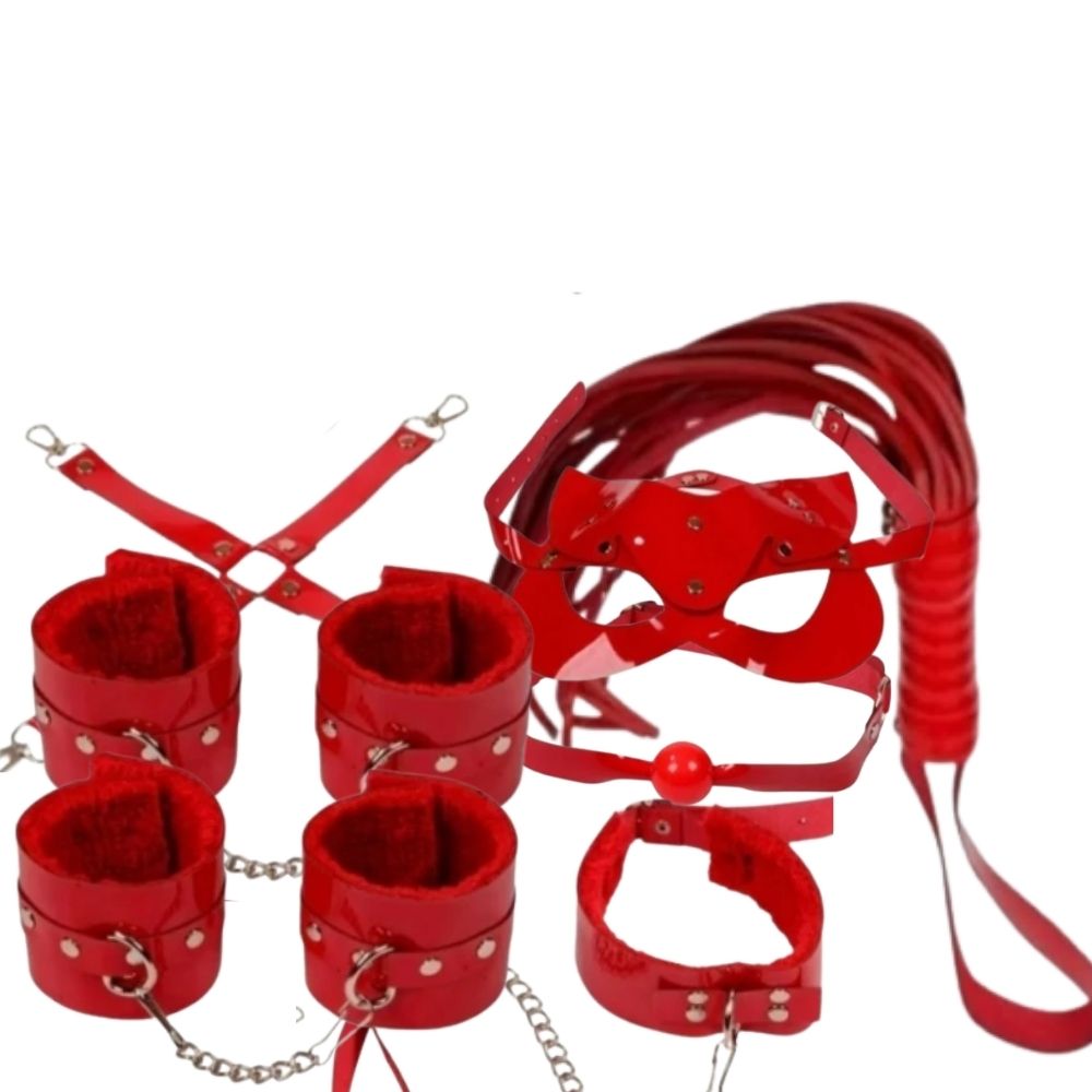 The Fetish Fantasy Series 7 Parça Policarbon Fetish Set Red