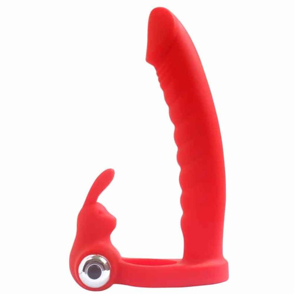 Trinity Fun Lovers Evil Teaser Double Klitoris Anal Vibrator Red