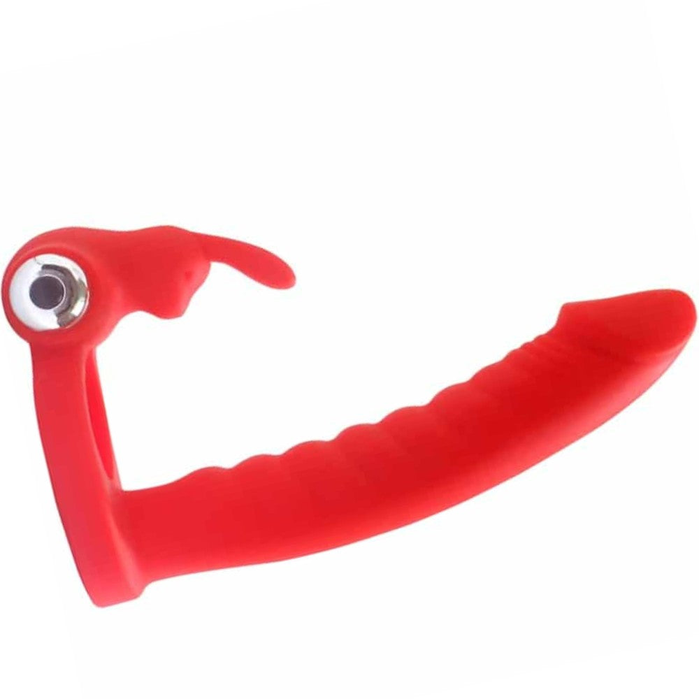 Trinity Fun Lovers Evil Teaser Double Klitoris Anal Vibrator Red