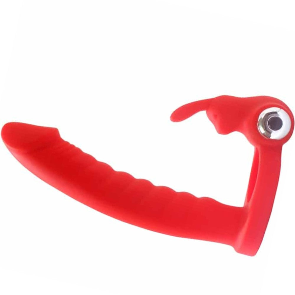 Trinity Fun Lovers Evil Teaser Double Klitoris Anal Vibrator Red