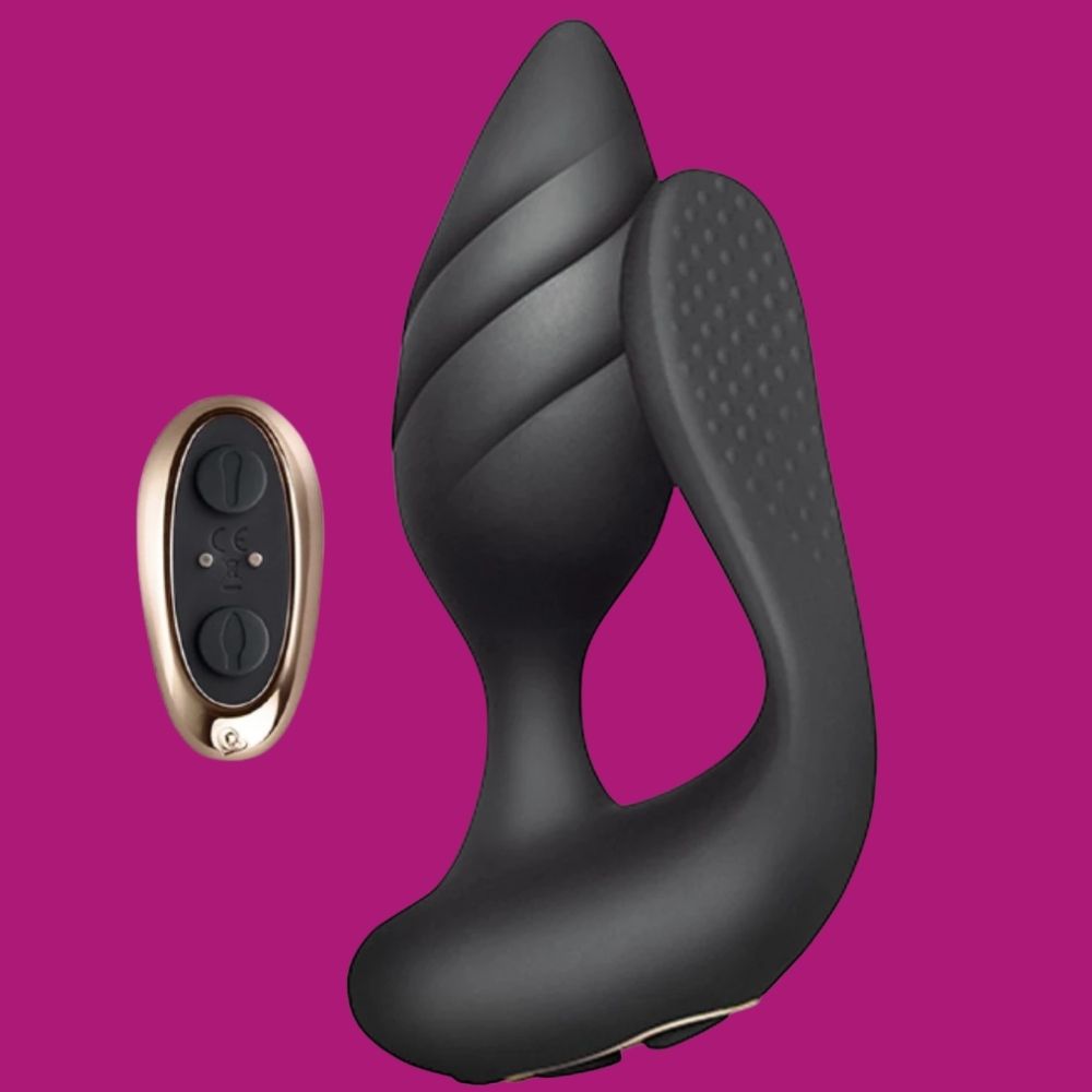 Rocks-Off Cocktail Dual Motored Çiftlere Özel Uzaktan Kumanda Vibratör Black