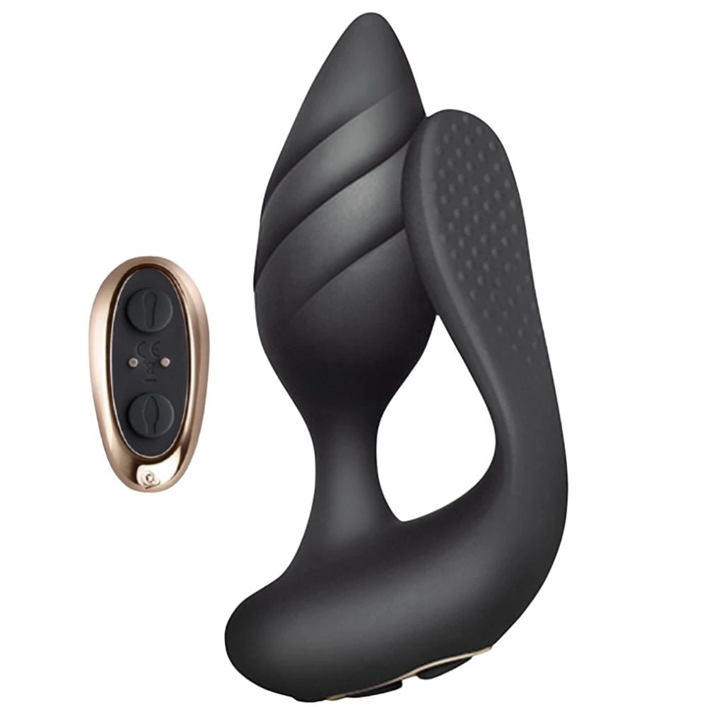 Rocks-Off Cocktail Dual Motored Çiftlere Özel Uzaktan Kumanda Vibratör Black