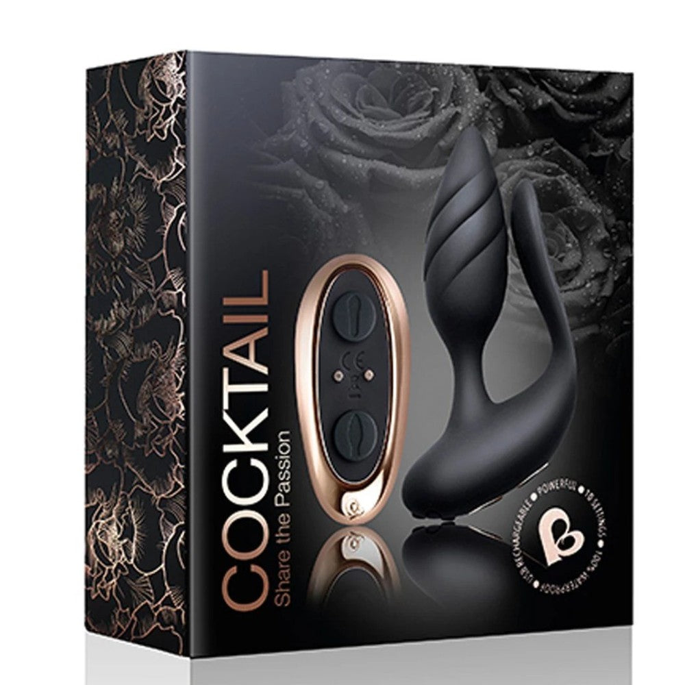 Rocks-Off Cocktail Dual Motored Çiftlere Özel Uzaktan Kumanda Vibratör Black