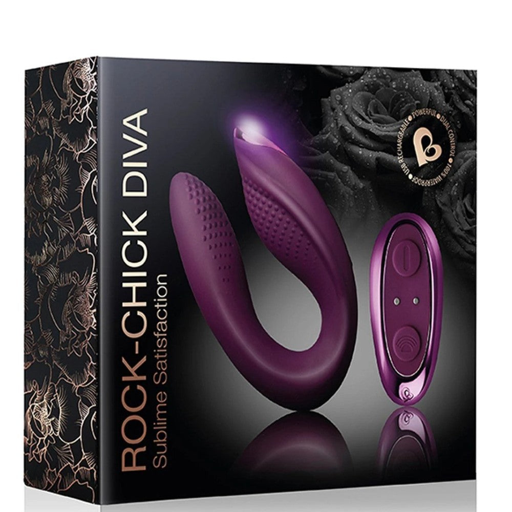 Rocks-Off Rock-Chick Diva Purple Çiftlere Özel Tasarım C Vibratör
