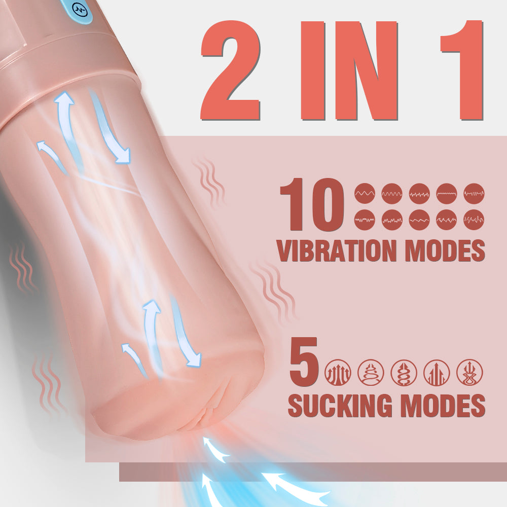 Shequ Beta Suction Emiş Güçlü 7 Mod Masturbator Vajina SQ-MA60108