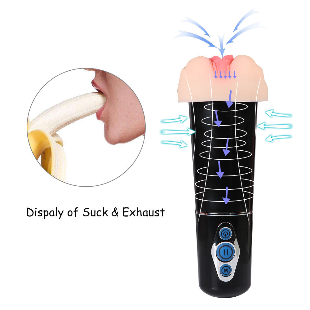 Hedy Emiş Yapabilen Şarjlı Titreşimli Yumuşak Vajina Mastürbatör SQ-MA70021