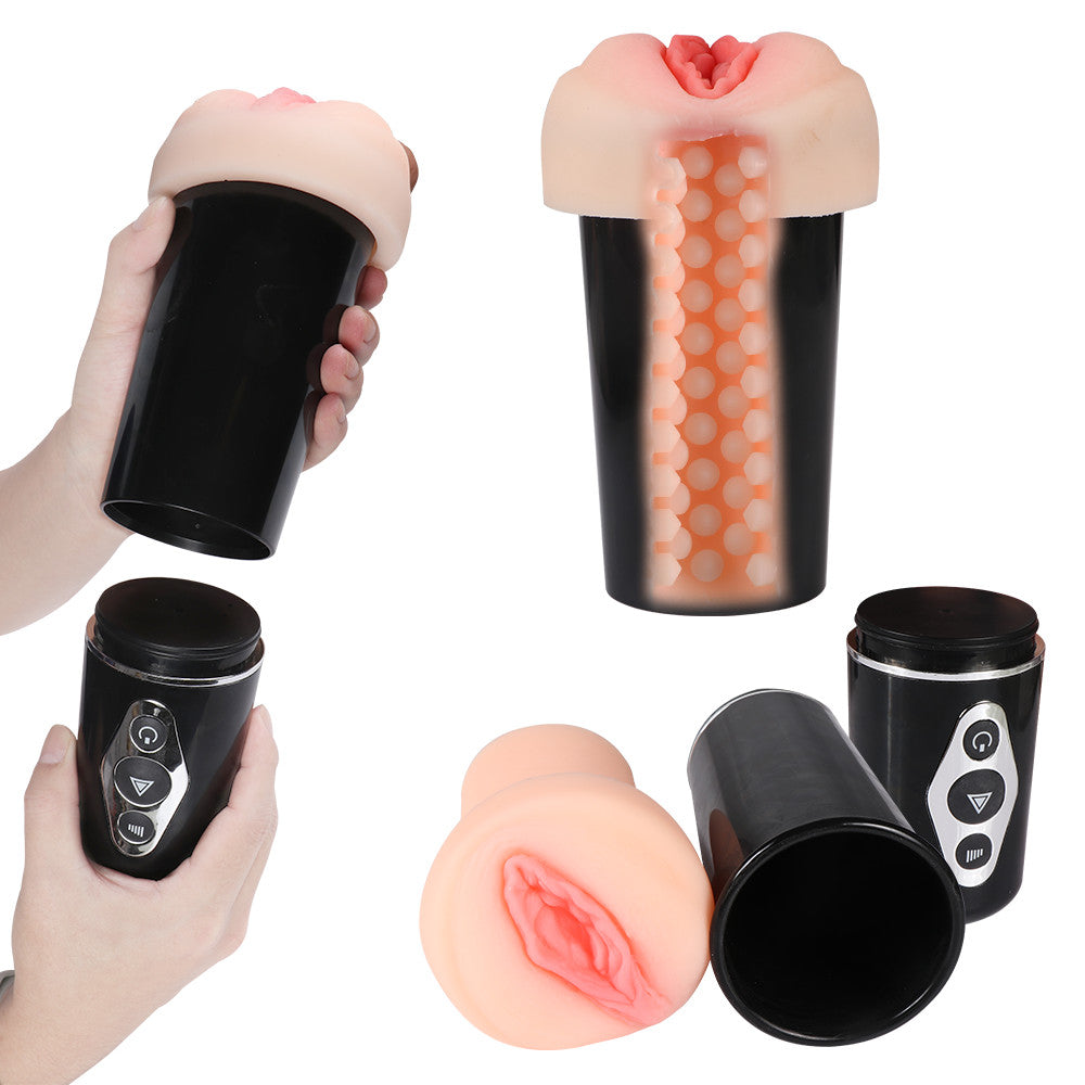 Hedy Emiş Yapabilen Şarjlı Titreşimli Yumuşak Vajina Mastürbatör SQ-MA70021