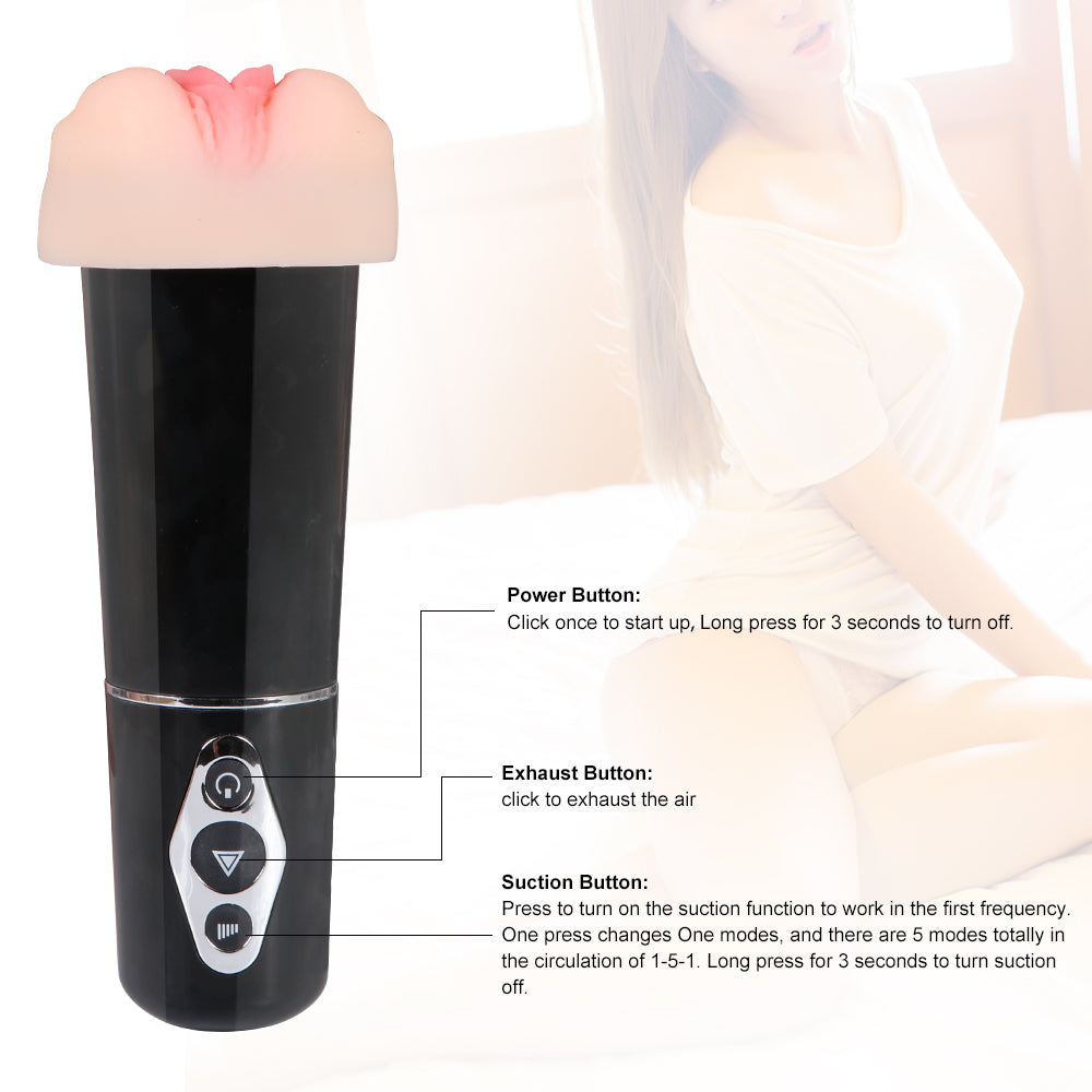 Hedy Emiş Yapabilen Şarjlı Titreşimli Yumuşak Vajina Mastürbatör SQ-MA70021