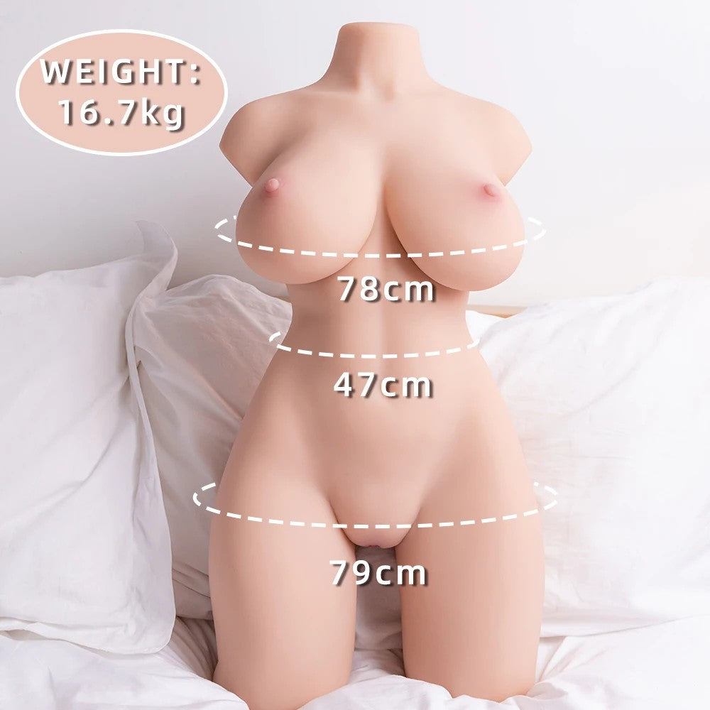 Shequ Tidy Doll İtme Fonkiyon İskelet Yarım Vücut Masturbator SQ-MAT20066