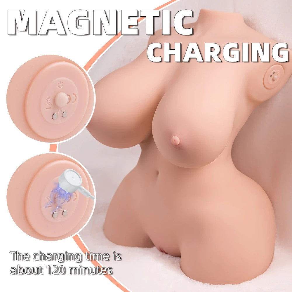 Shequ Tiny Doll İtme Fonkiyon İskelet Yarım Vücut Masturbator SQ-MAT20072